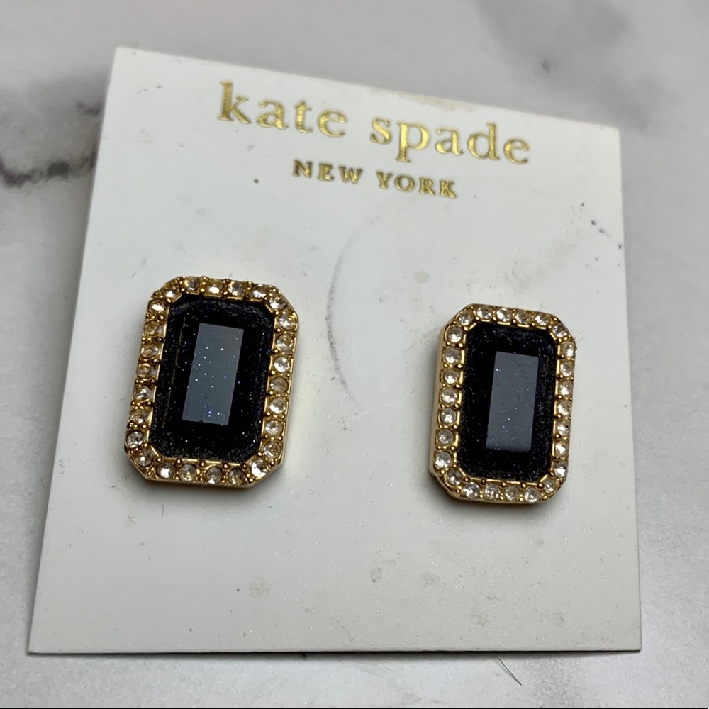 Kate Spade black gem earrings